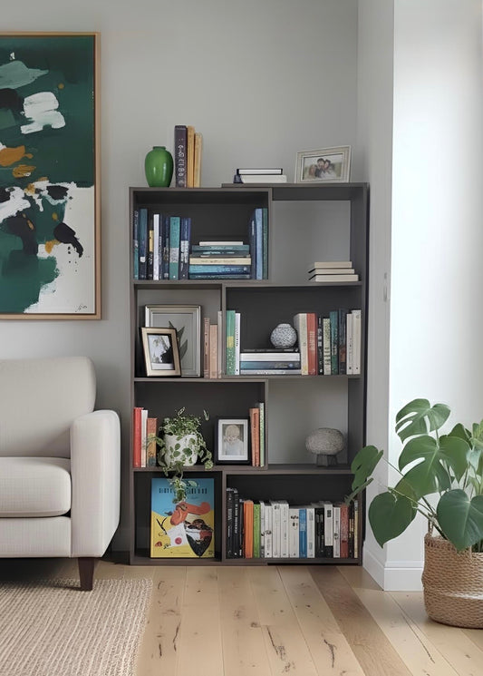 Modüler Çok Amaçlı Kitaplık | Düz veya L Şeklinde Köşe Raf Ünitesi