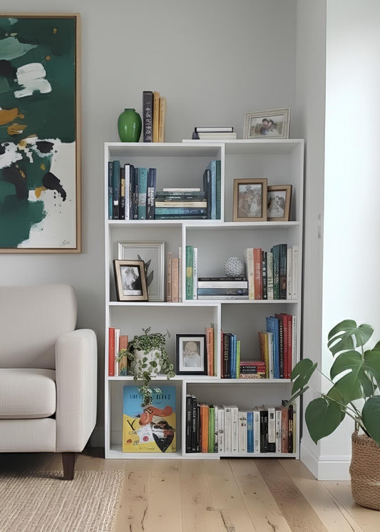 Modüler Çok Amaçlı Kitaplık | Düz veya L Şeklinde Köşe Raf Ünitesi