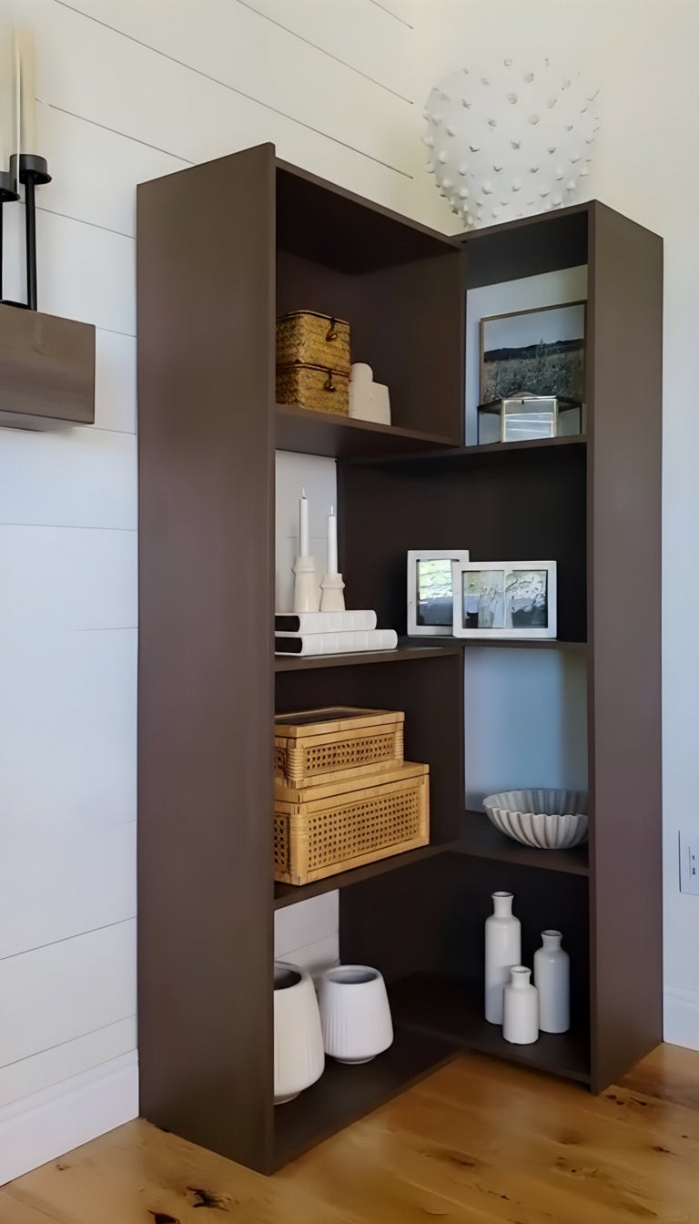 Modüler Çok Amaçlı Kitaplık | Düz veya L Şeklinde Köşe Raf Ünitesi