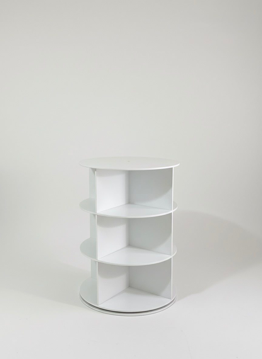 360 Derece Döner Köşe Standı | Çok Katlı Çanta, Ayakkabı, Saat ve Kozmetik Organizeri (70cm)