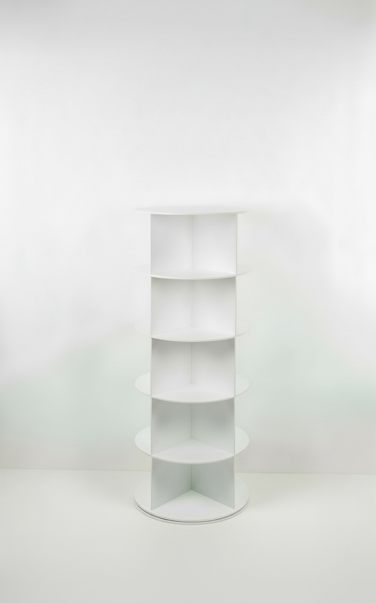 360 Derece Döner Köşe Standı | Çok Katlı Çanta, Ayakkabı, Saat ve Kozmetik Organizeri (115cm)